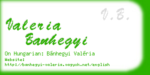 valeria banhegyi business card